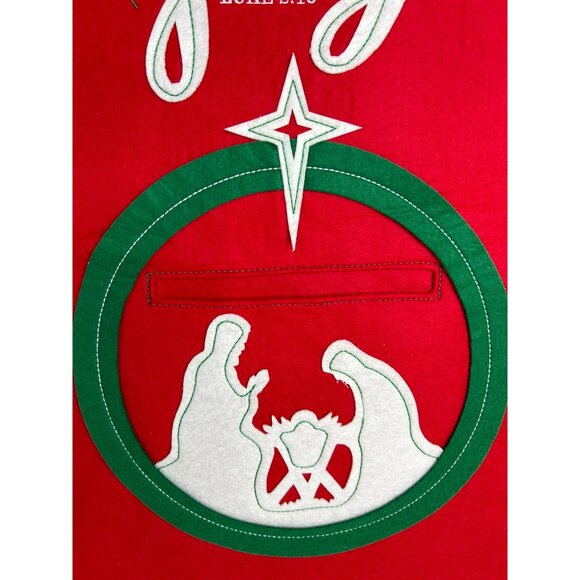 Christmas Card Holder Nativity Wall‎ Hanging Banner  Good News Of Great Joy  22" - Picture 3 of 6